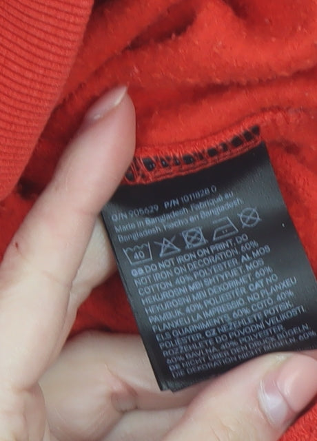 H&M Women Red Paris Rue Charlot Pullover Sweatshirt Size S