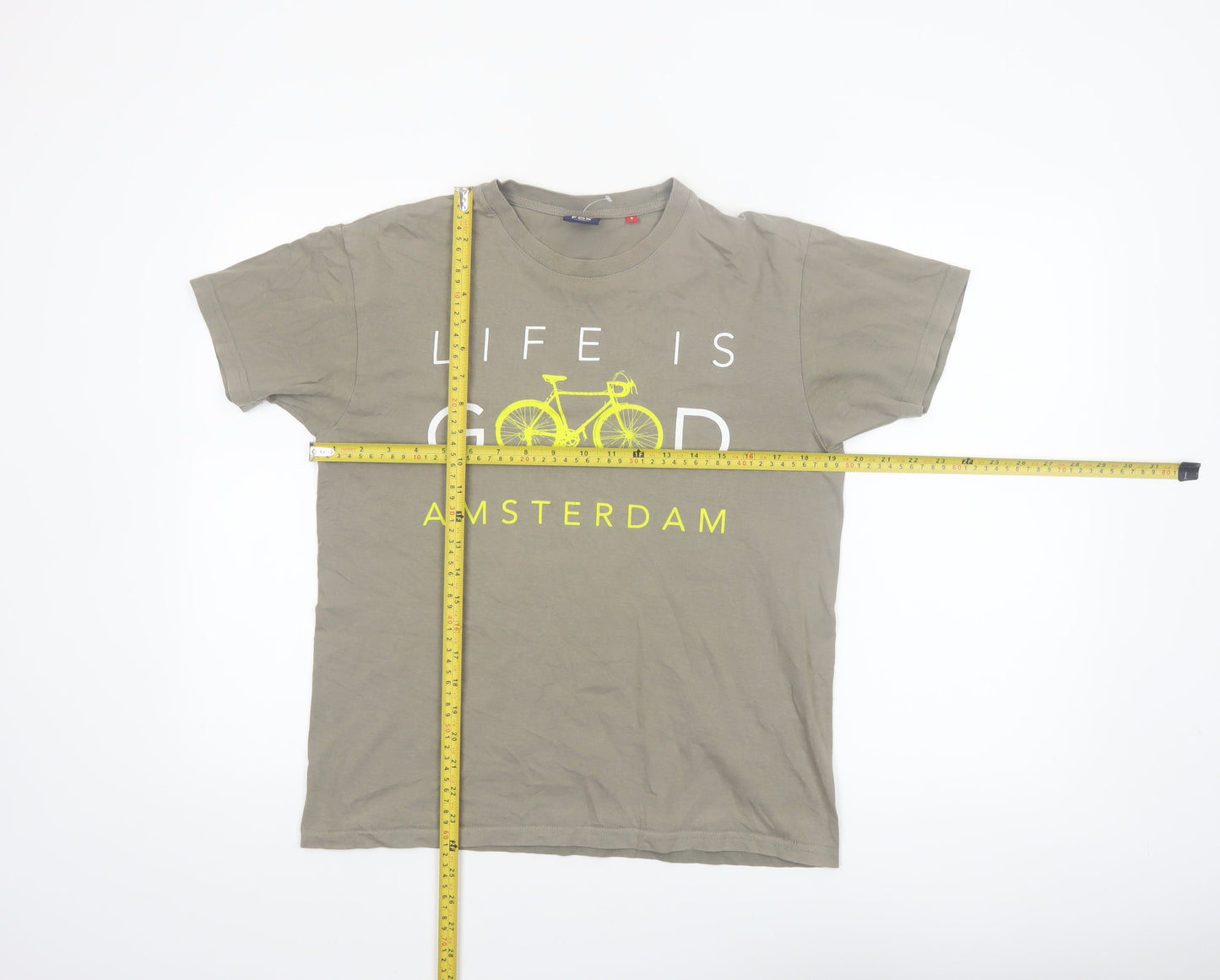 Fox Originals Men's Grey Graphic City Bike T-Shirt Size S
