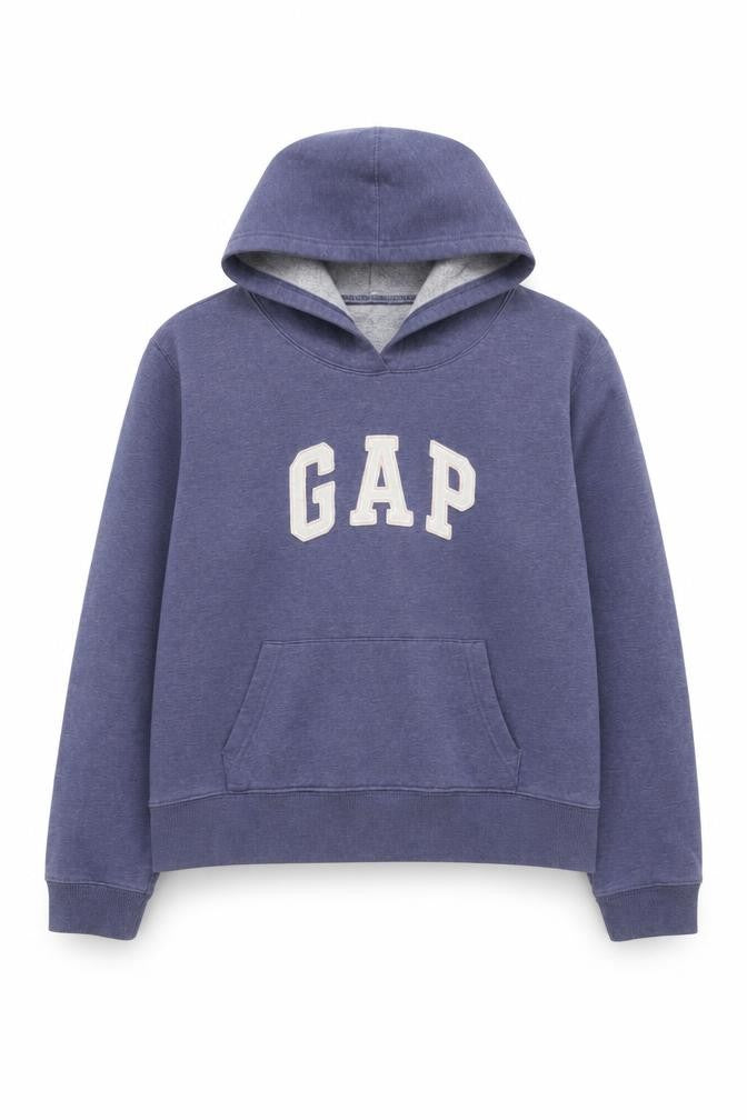 Gap Womens Blue Pullover Hoodie Small Cotton Blend Casual