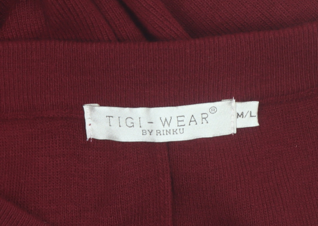 TIGI-Wear Women’s Red Knit Midi Pencil Skirt Size M