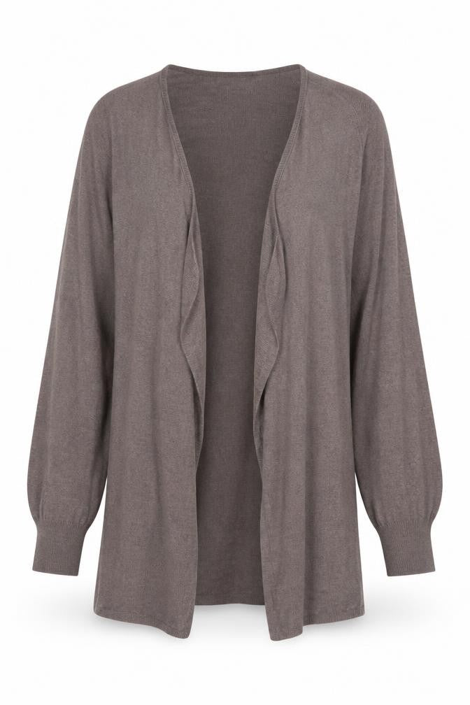La Redoute Women Brown Long Sleeve Open Front Cardigan Size 12/14