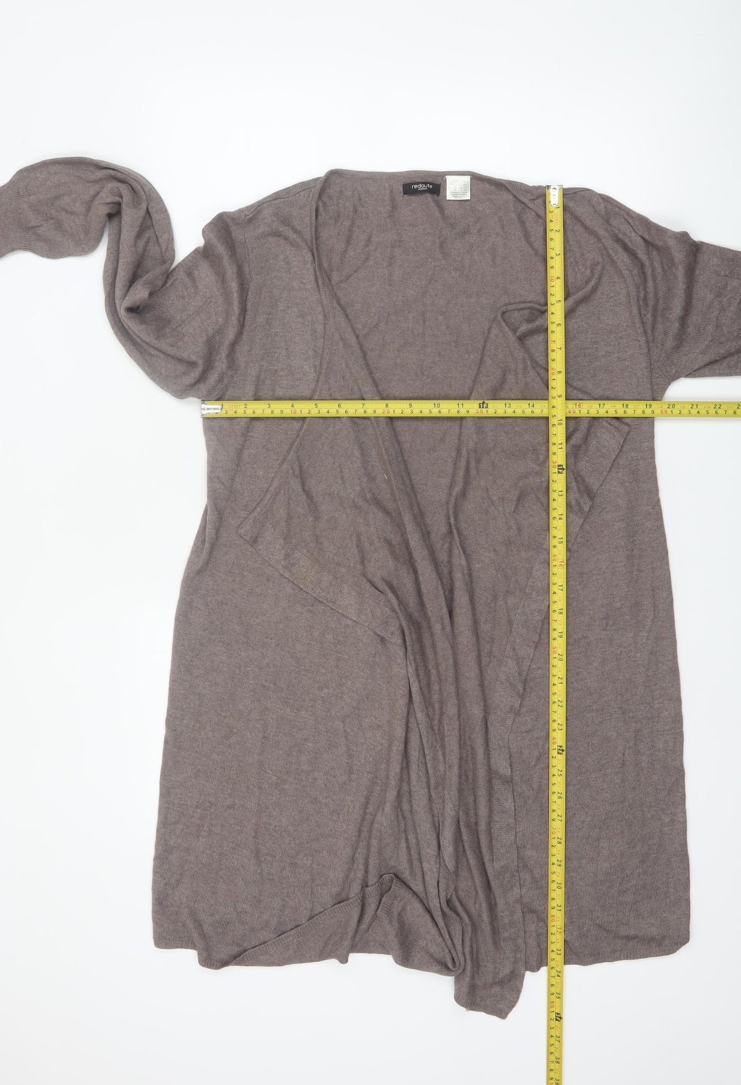 La Redoute Women Brown Long Sleeve Open Front Cardigan Size 12/14