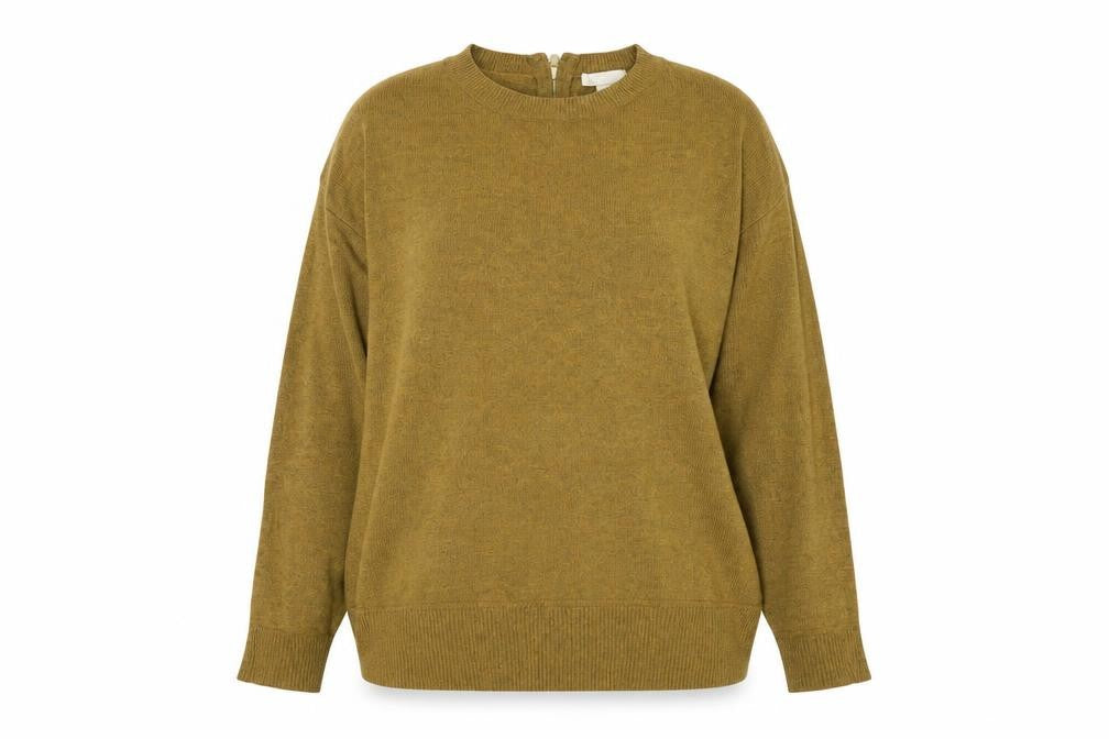 H&M Women Brown Wool Blend Crew Neck Pullover Jumper Size 8
