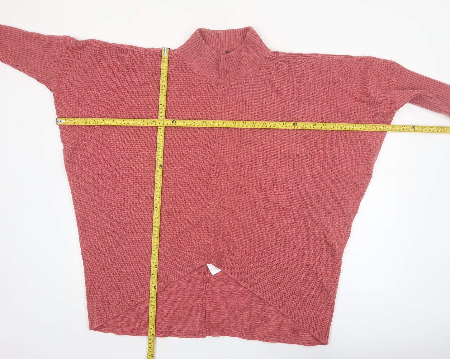 Nine by Savannah Miller Womens Pink Roll Neck Relaxed Jumper Size 18