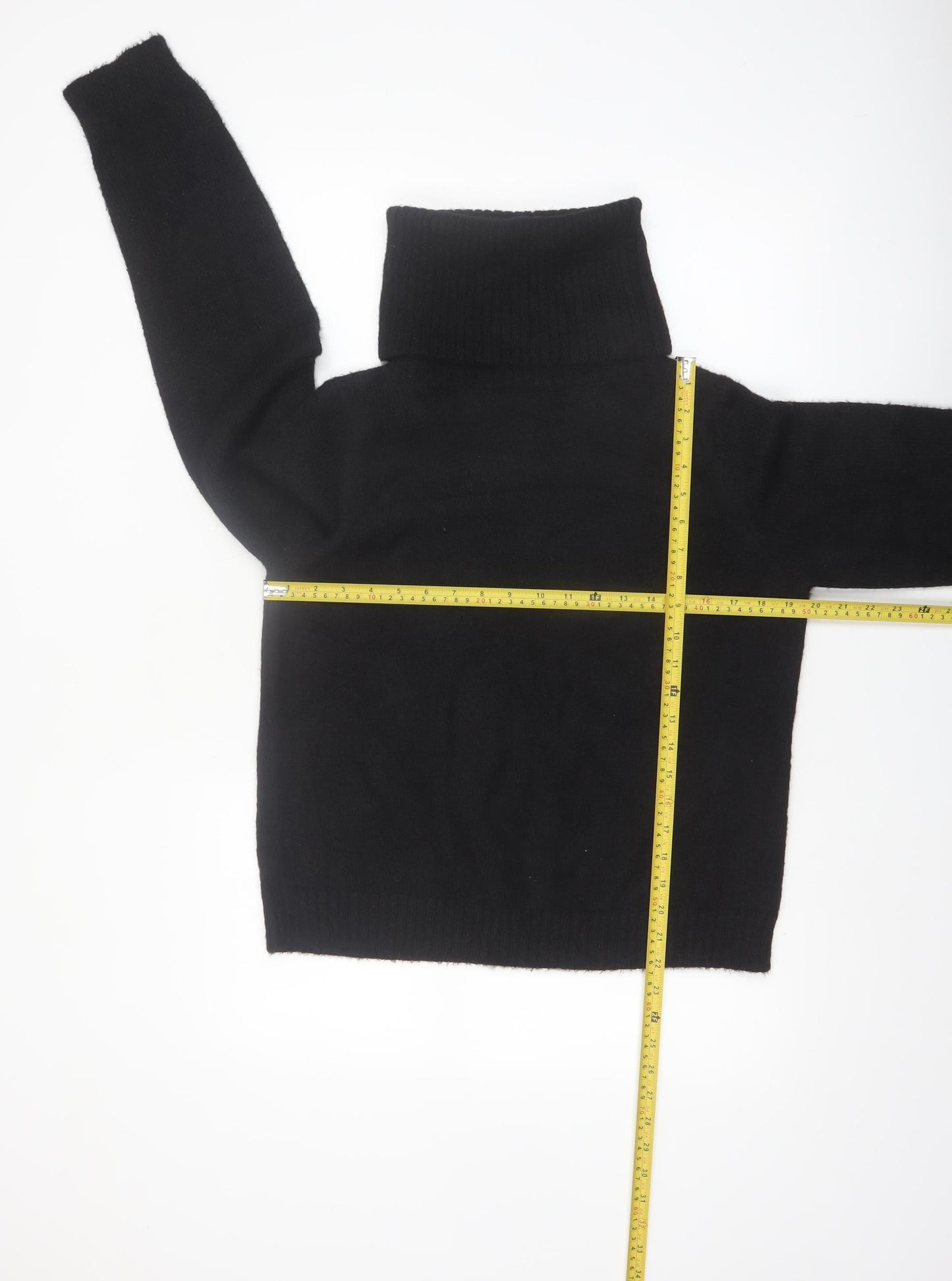 Vila Women Black Roll Neck Knitted Long Sleeve Pullover Jumper M