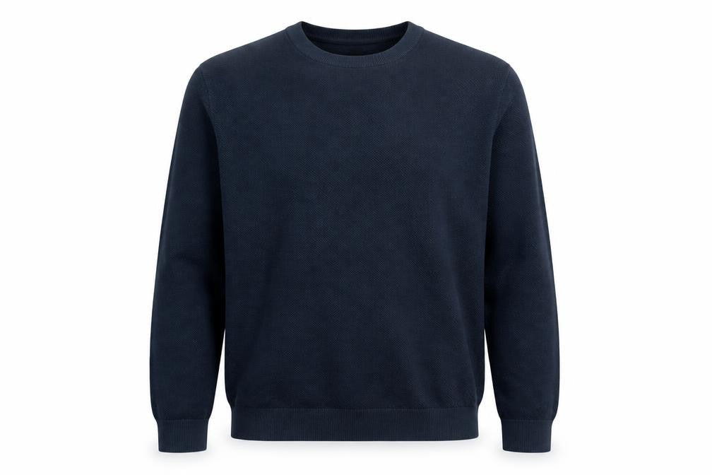 Marks & Spencer Men's Blue 2XL Cotton Crew Neck Jumper
