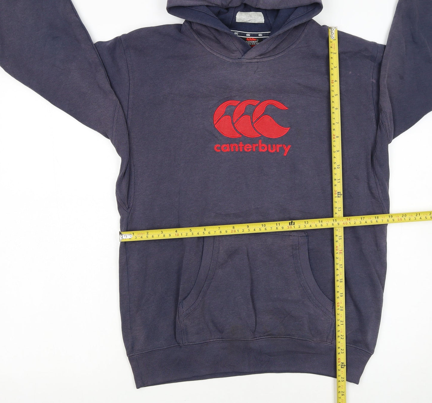 Canterbury Boys Blue Pullover Hoodie 14 Years Regular Fit Rugby Logo Sweatshirt