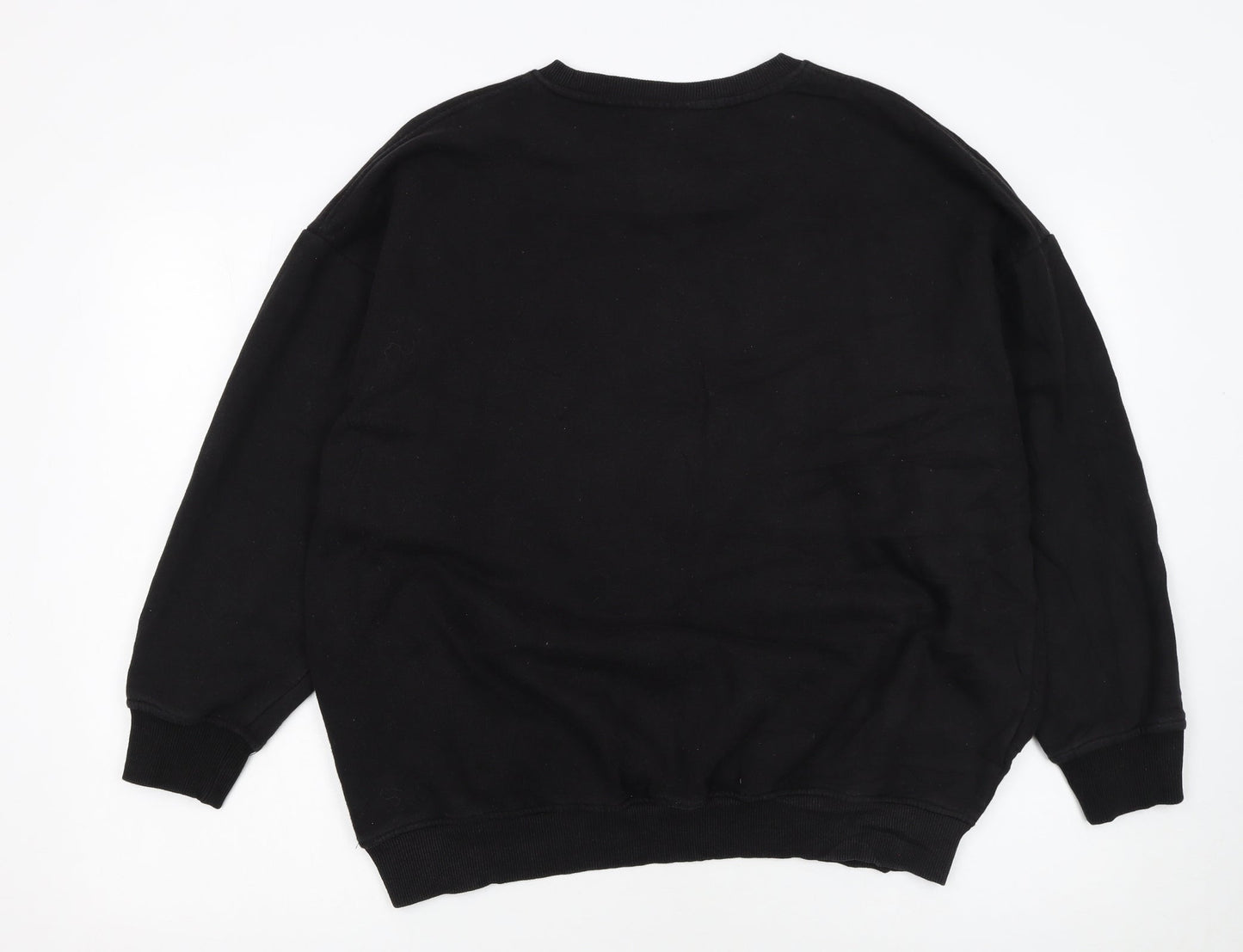 Disney Black Women's Sweatshirt Size 10/12 Mickey & Friends Graphic Pullover