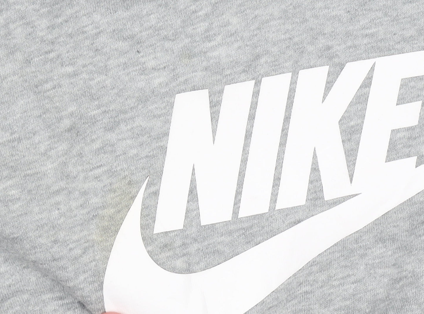Nike Womens Grey Logo Crew Neck Pullover Sweatshirt Size S