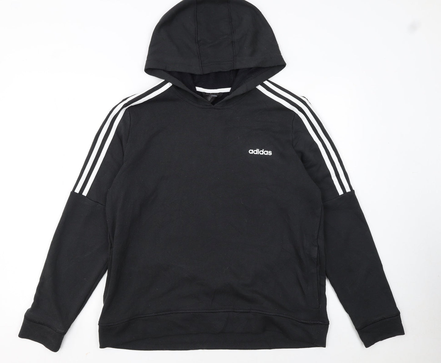 Adidas Womens Black Pullover Hoodie Size L Climalite Sportswear