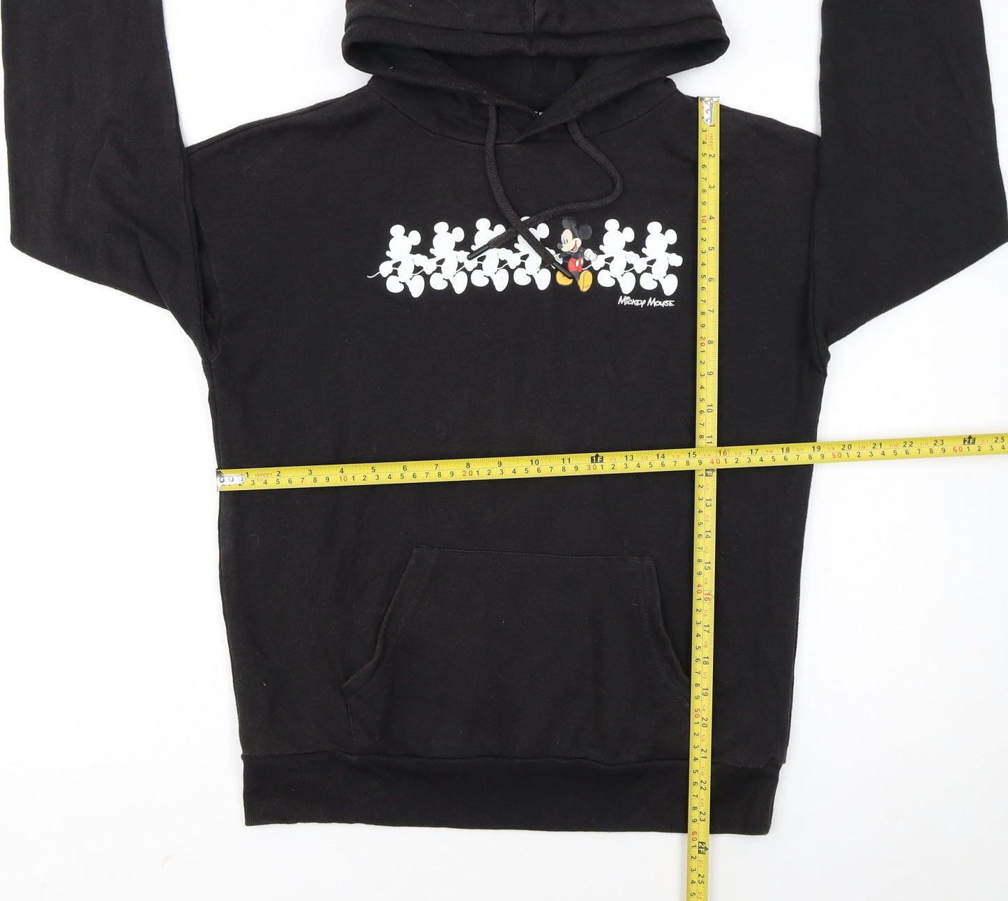 Disney Women Black 2XS Pullover Hoodie Mickey Mouse Graphic Cotton