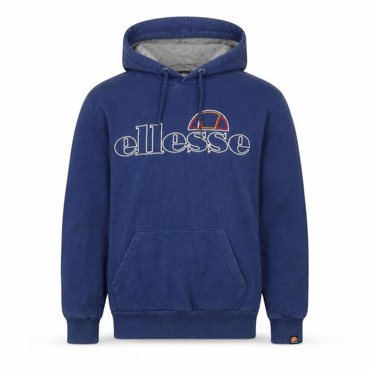 Ellesse Men's Blue Pullover Hoodie Small Embroidered Logo Fleece