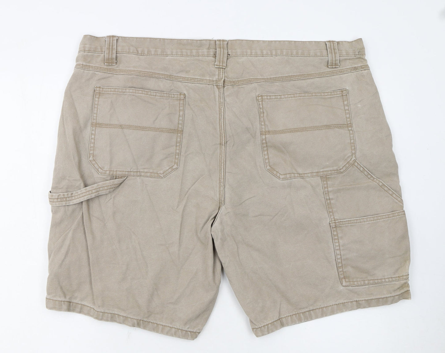 Berkley Jensen Men's Beige Cotton Canvas Cargo Shorts Size 44