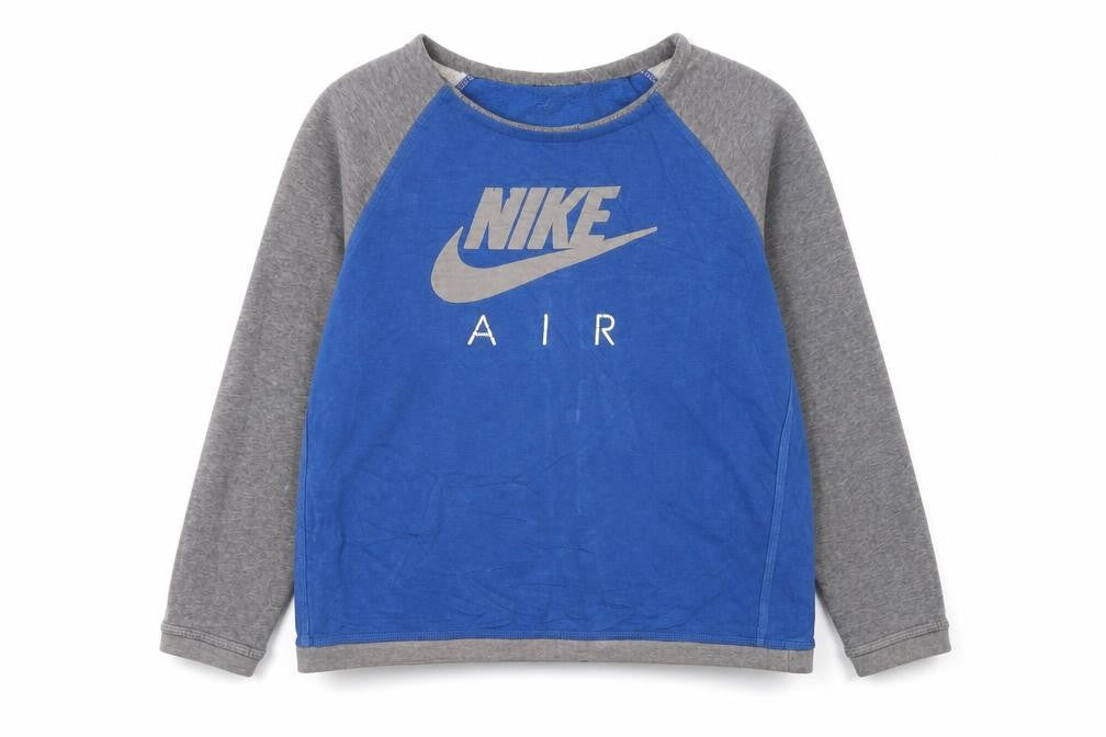 Nike Boys Blue Grey Air Logo Pullover Sweatshirt 13-14 Years