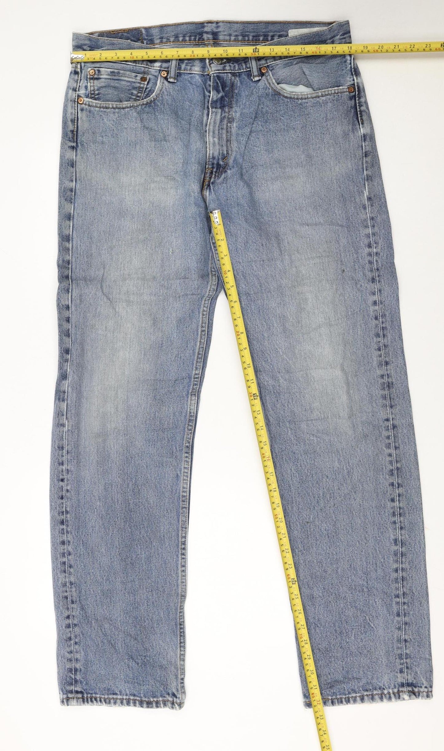 Levi's 505 Men's Blue Straight Leg Denim Jeans W36 L34