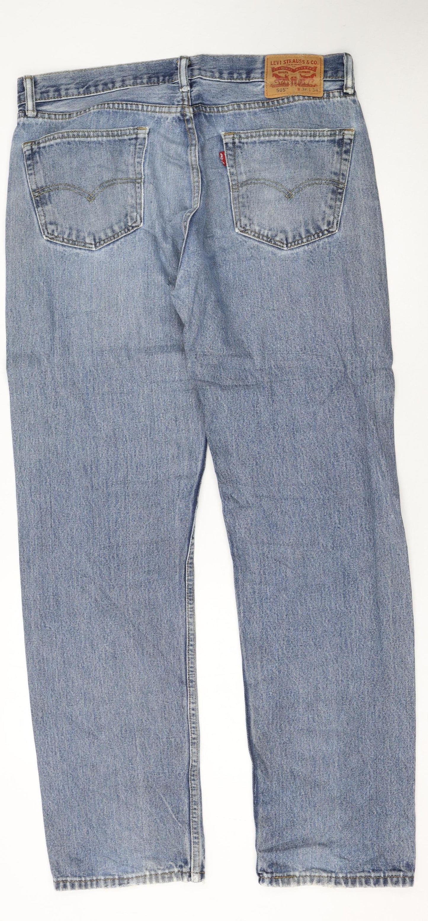 Levi's 505 Men's Blue Straight Leg Denim Jeans W36 L34