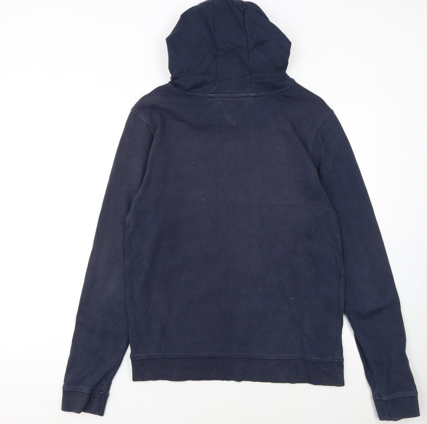 Tommy Hilfiger Girls Blue Pullover Hoodie Size 176 Hooded Logo Sweatshirt