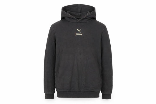 Puma Boys Black Pullover Hoodie 13-14 Years Fleece Graphic Logo Sweatshirt