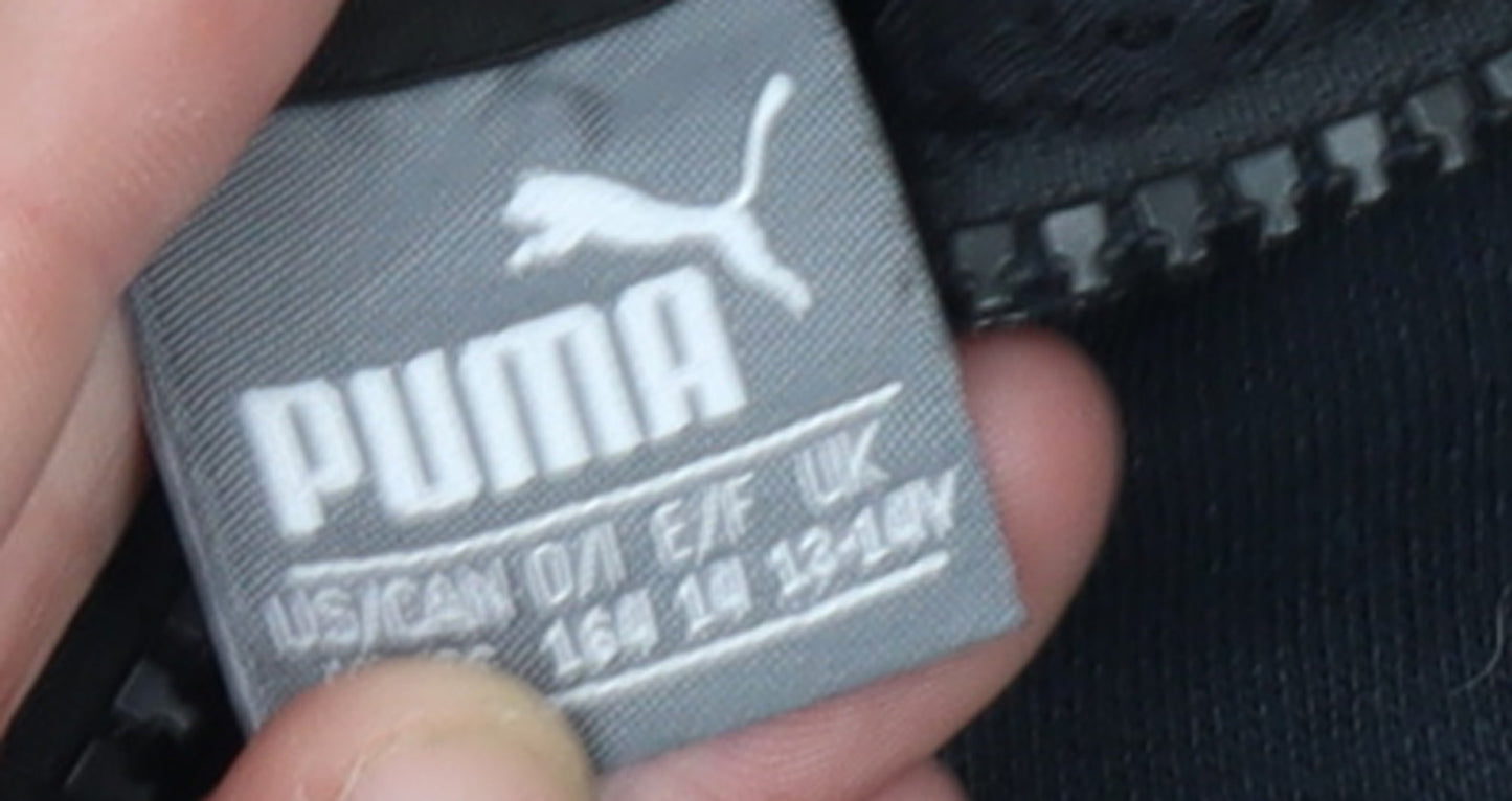 Puma Boys Black Full Zip Hoodie 13-14 Years Classic Sportswear