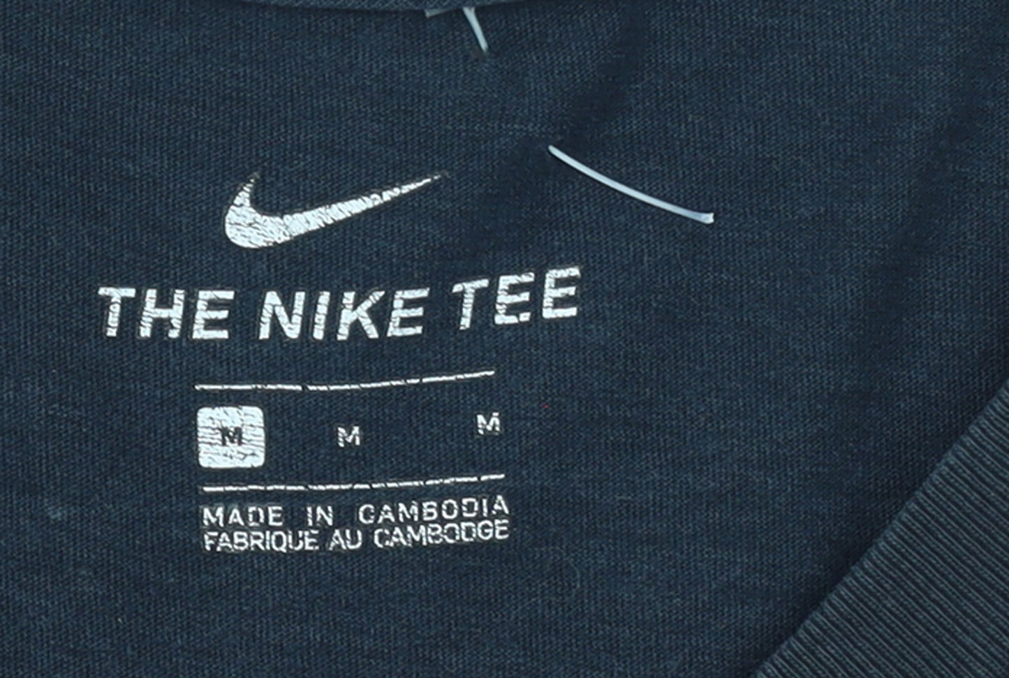 Nike Men Black Graphic Swoosh Regular Fit Crew Neck T-Shirt M
