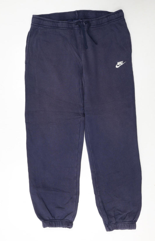 Nike Men's Blue Jogger Trousers Size M Regular Fit Fleece