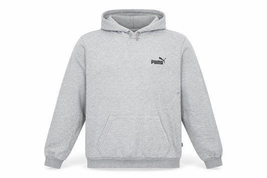 Puma Mens Grey Pullover Hoodie L Lightweight Cotton Blend
