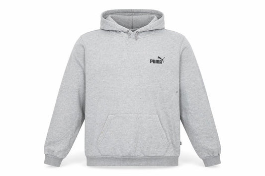 Puma Mens Grey Pullover Hoodie L Lightweight Cotton Blend