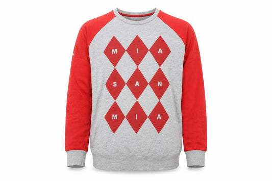 Adidas Men’s Grey Red Crew Neck Pullover Sweatshirt Size L
