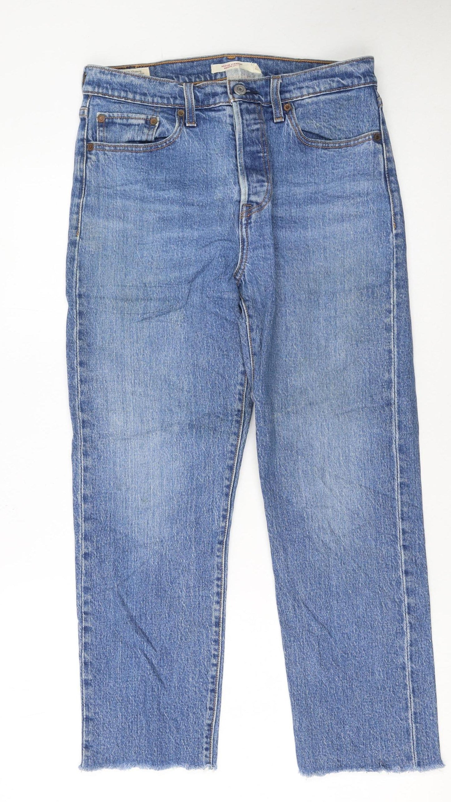 Levi Strauss Women Blue Straight High Rise Jeans W29 L26