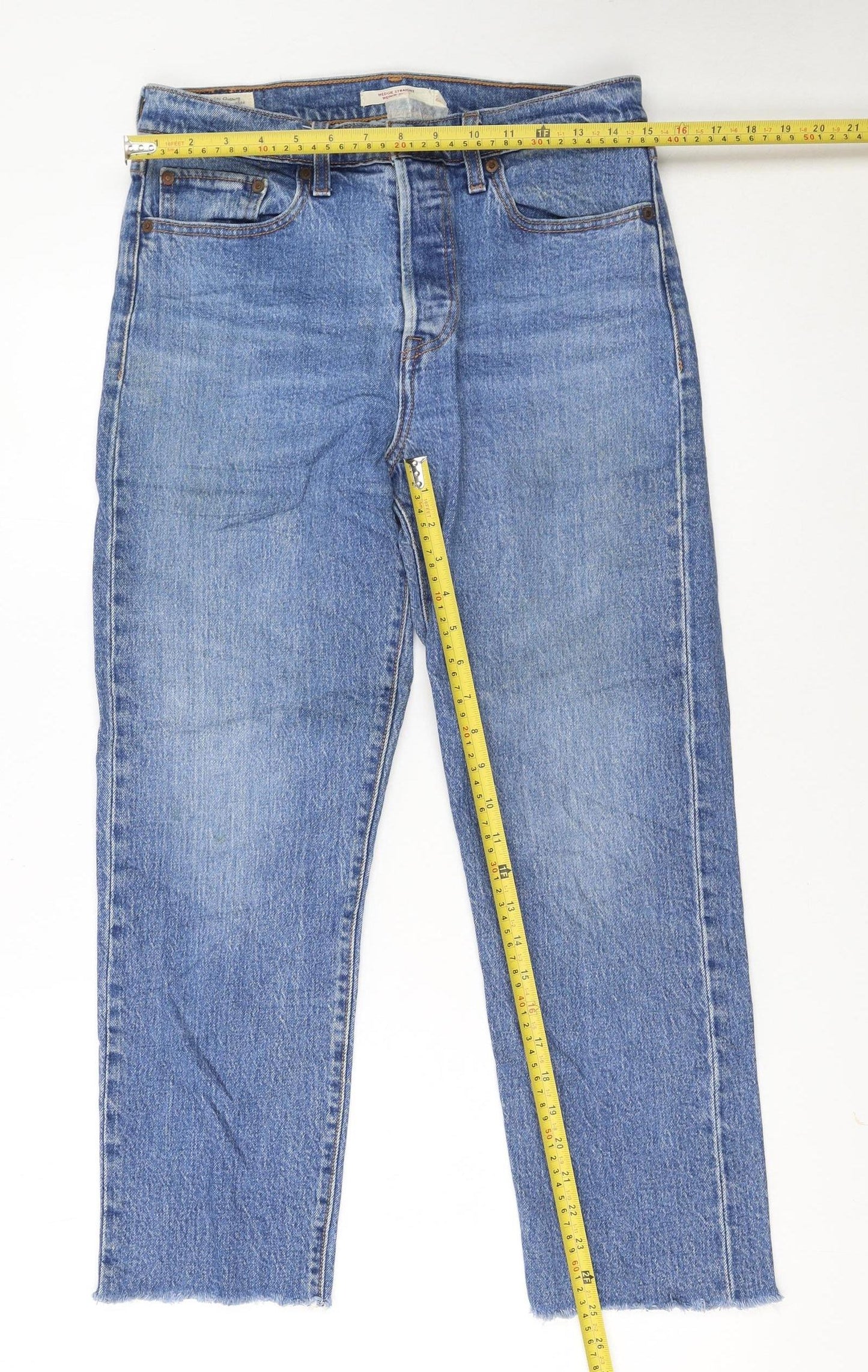Levi Strauss Women Blue Straight High Rise Jeans W29 L26