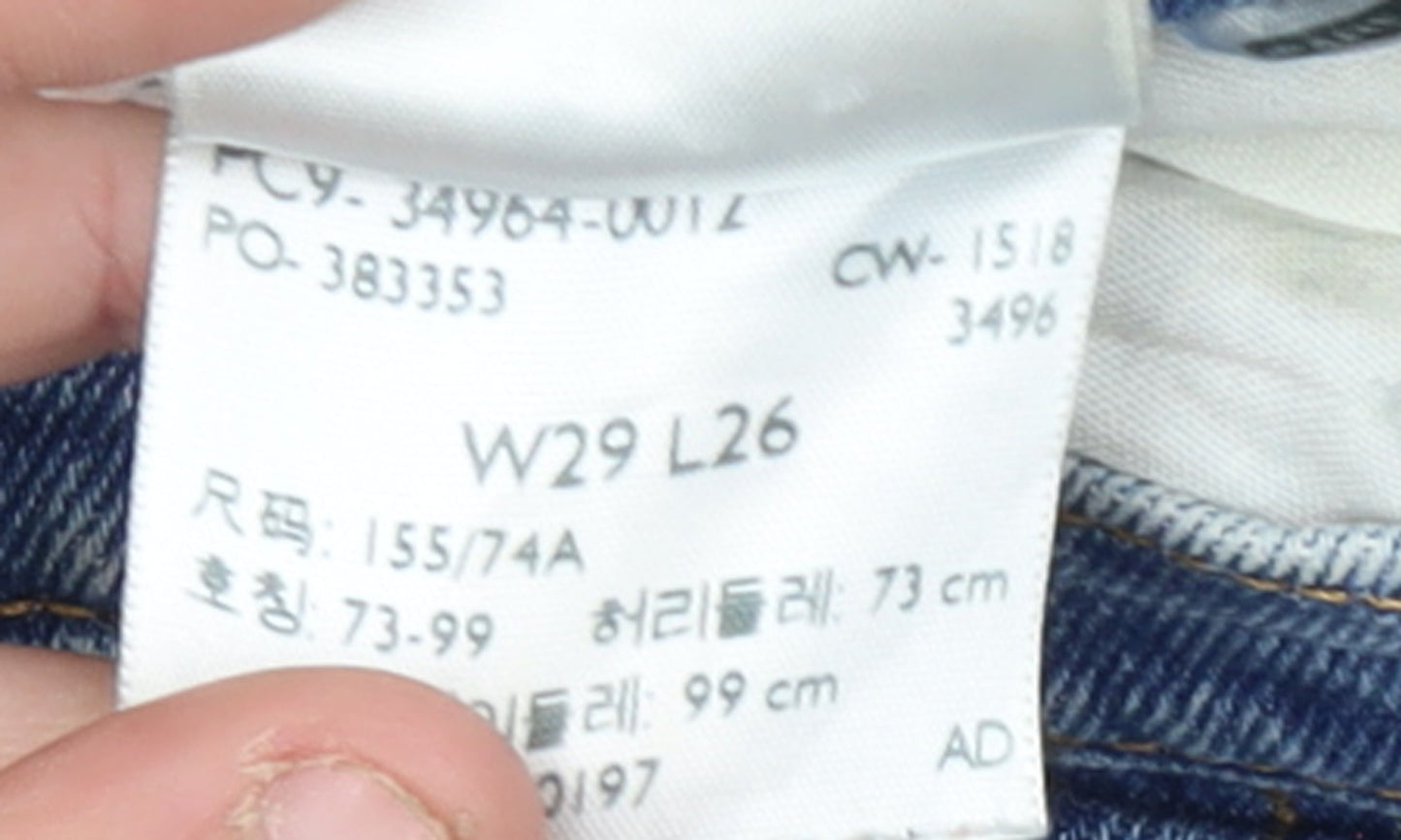 Levi Strauss Women Blue Straight High Rise Jeans W29 L26