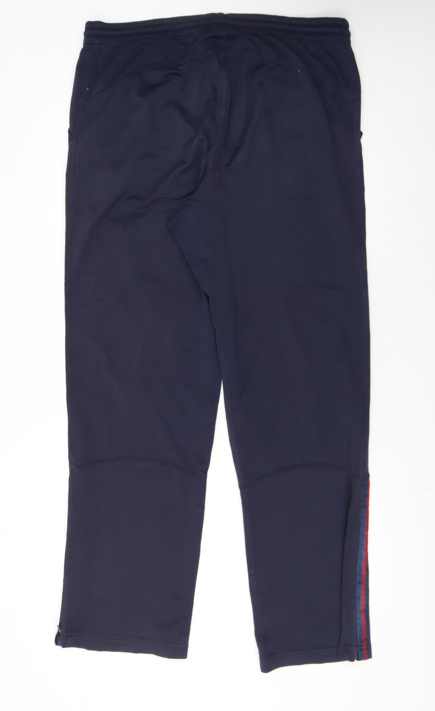 Adidas Men's Blue Track Pants L Elastic Waist Sports Trousers