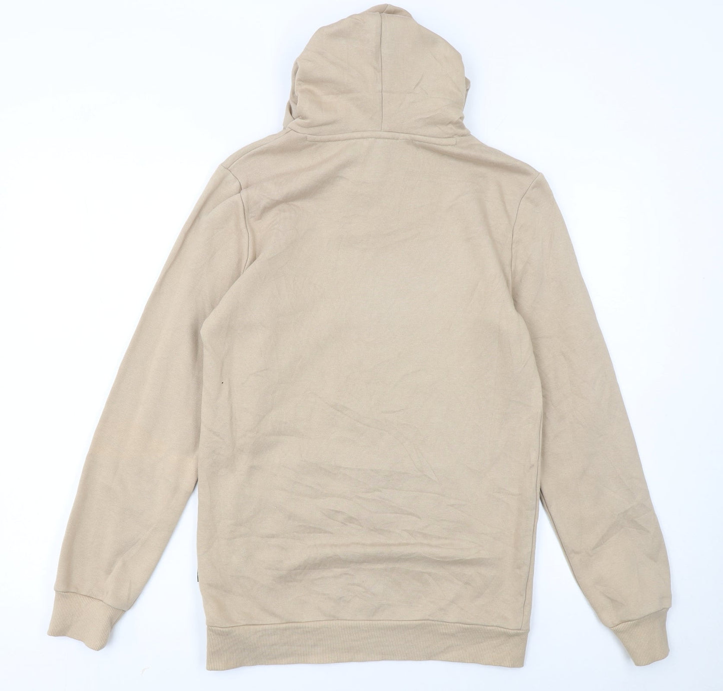 Puma Womens Beige XS Pullover Hoodie Sportswear Logo Sweatshirt