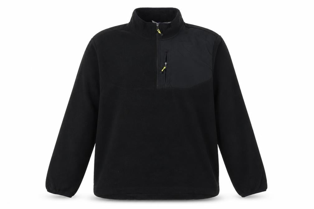 Starter Mens Black 2XL Fleece Pullover 1/4 Zip Sweatshirt