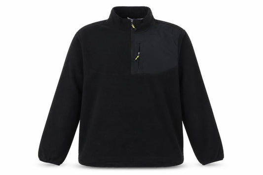 Starter Mens Black 2XL Fleece Pullover 1/4 Zip Sweatshirt