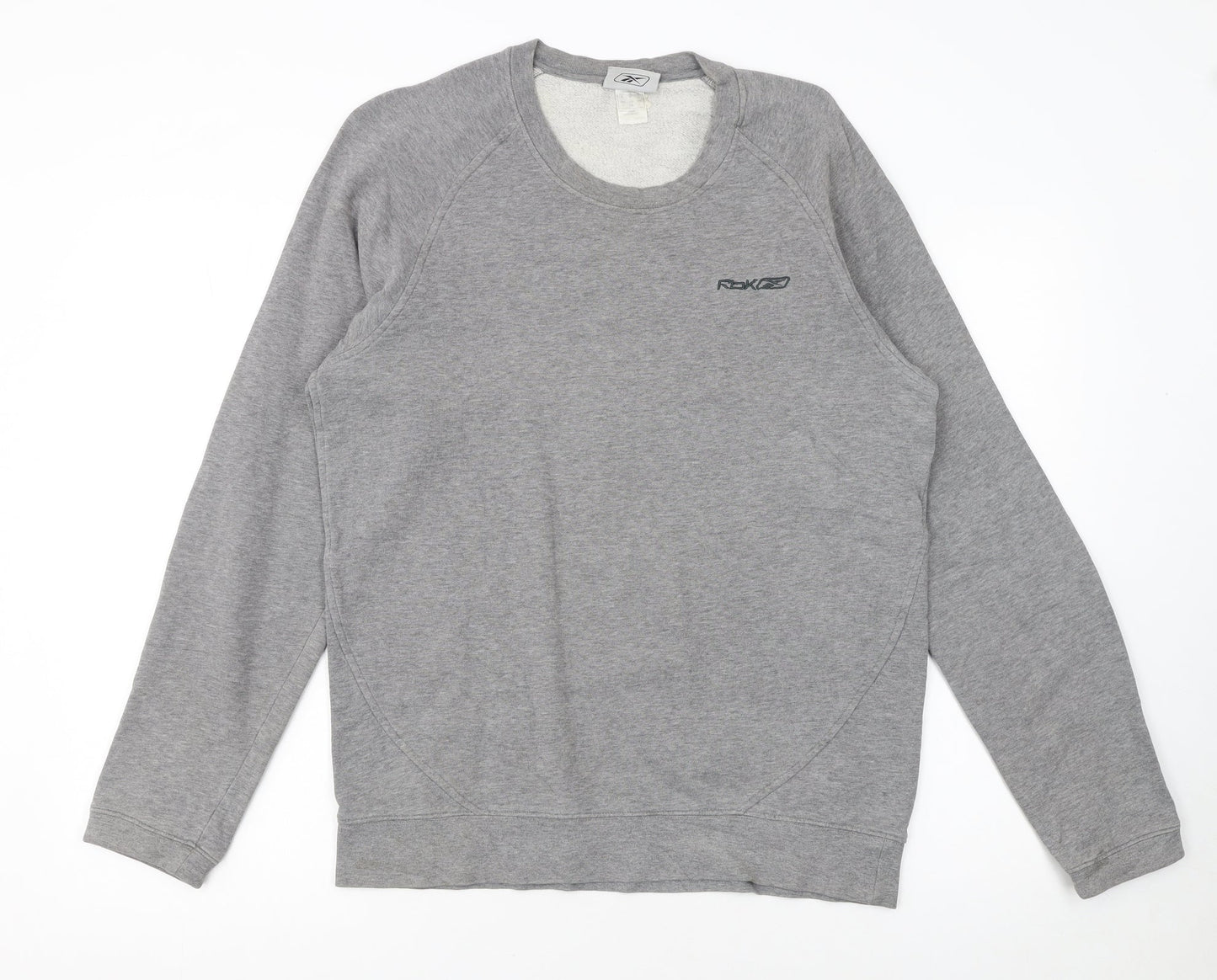 Reebok Men's Grey Pullover Sweatshirt Crew Neck M Sports Fleece