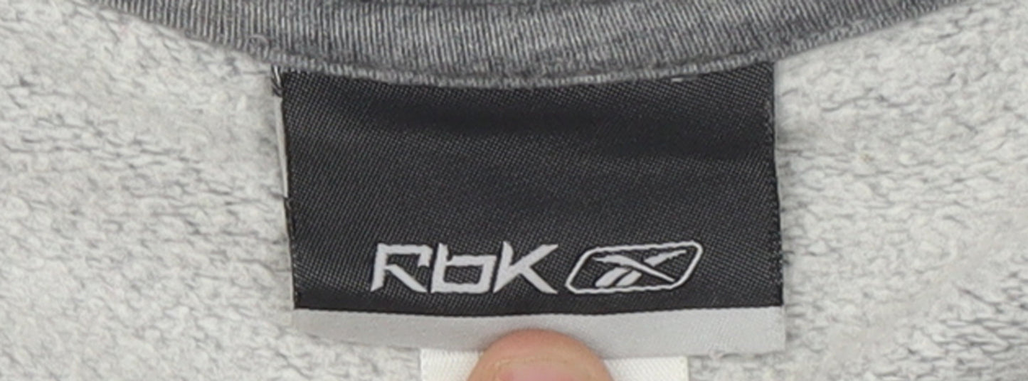 Reebok Men's Grey Pullover Sweatshirt Crew Neck M Sports Fleece