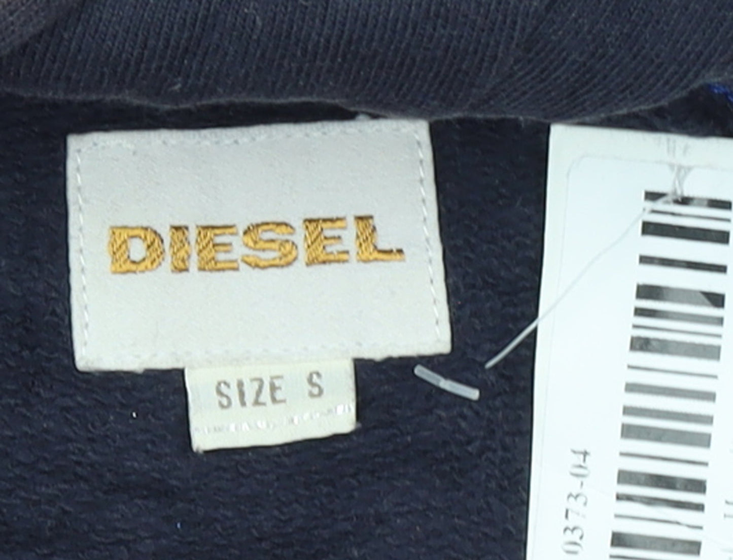 Diesel Womens Black Hoodie Small Pullover Graphic Print Casual