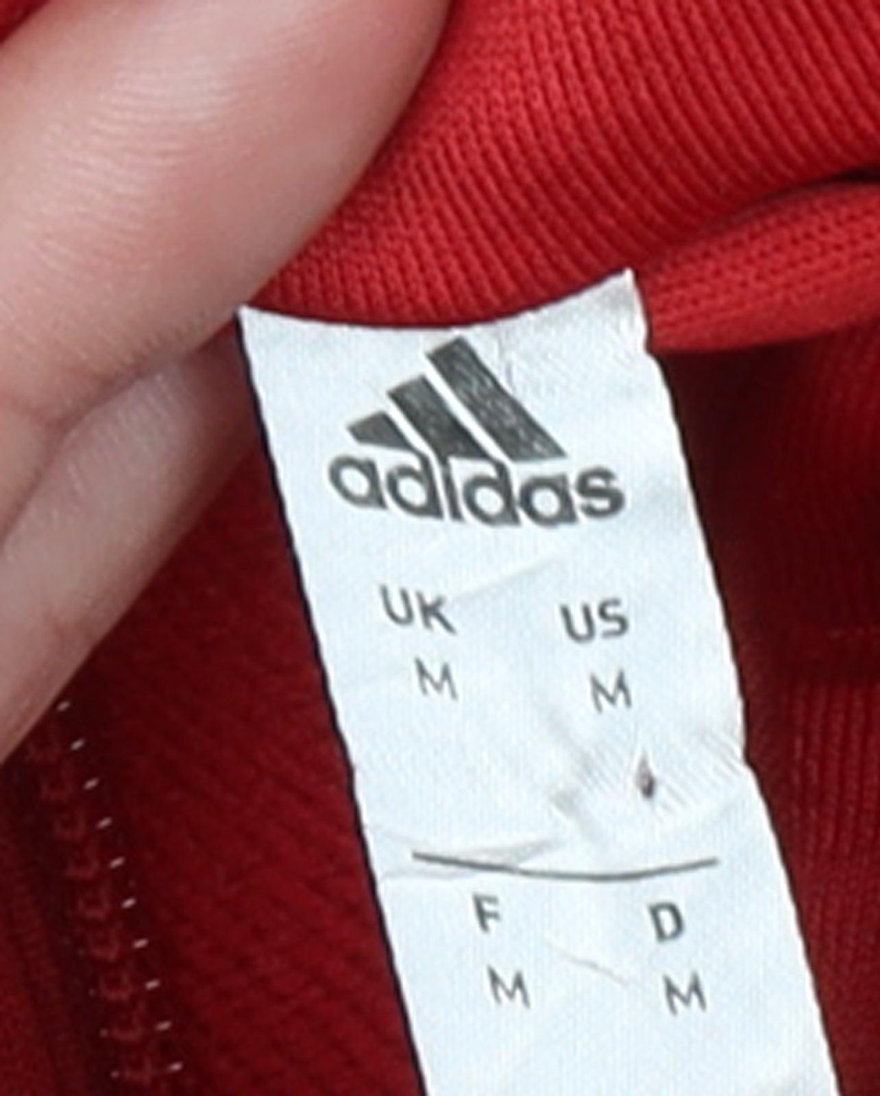 Adidas Men's Red Track Jacket M Full Zip Sports Training Top