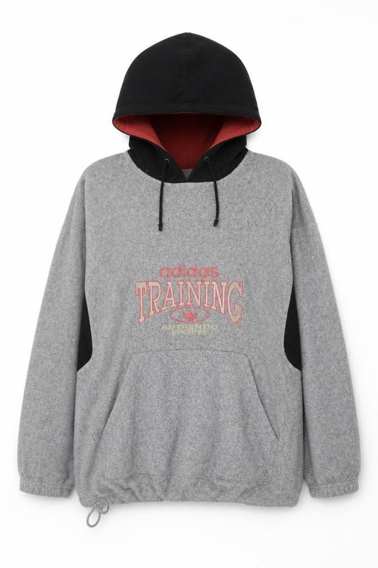 Adidas Women’s Grey Pullover Hoodie XL Training Fleece Sport Style