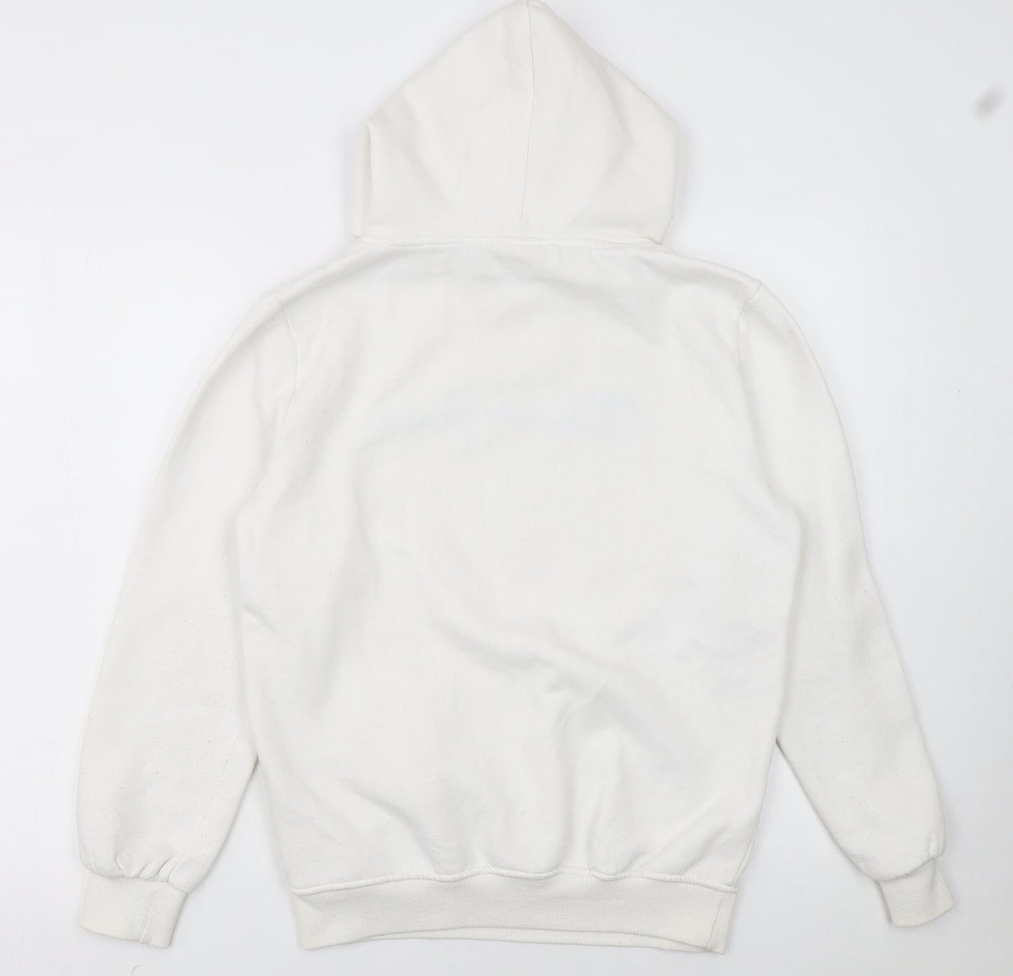 Champion Women White Small Pullover Hoodie with Logo Embroidery