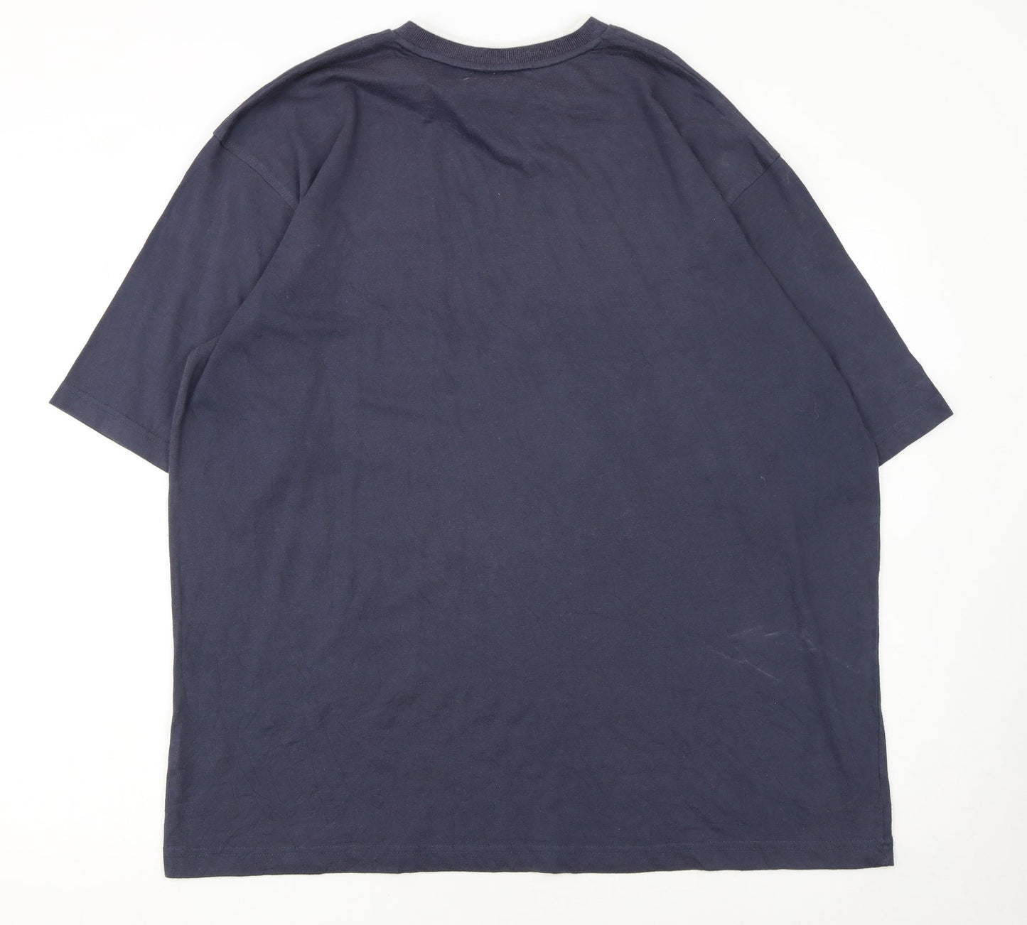Umbro Men's Navy Blue 2XL V-Neck Short Sleeve Cotton T-Shirt