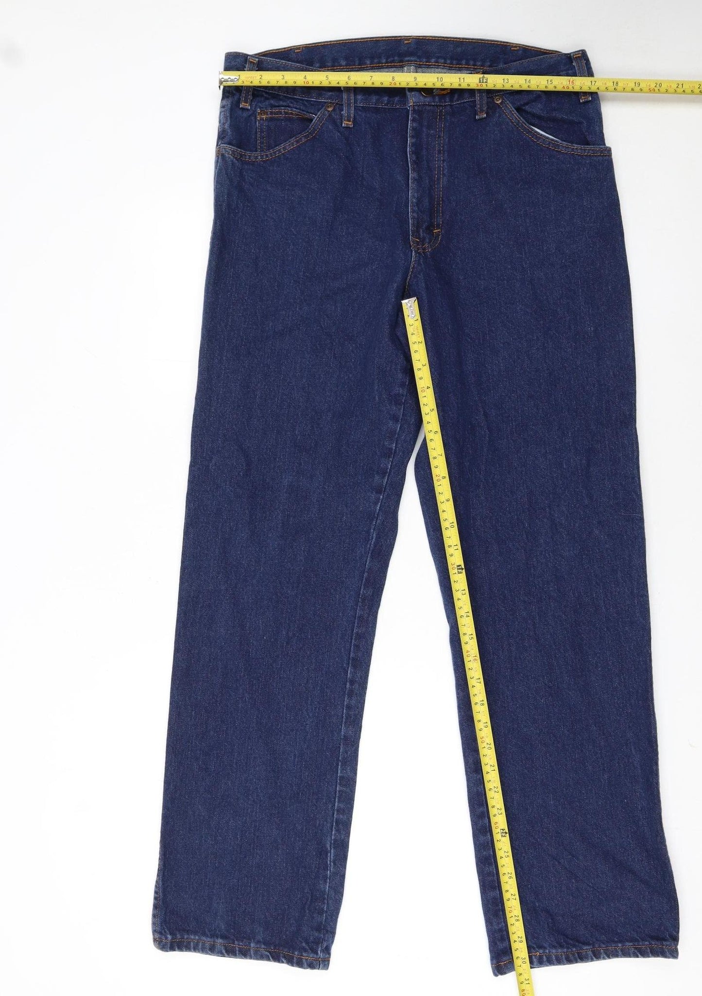 Dickies Men's Blue Straight Leg Regular Fit Denim Jeans 34W 32L