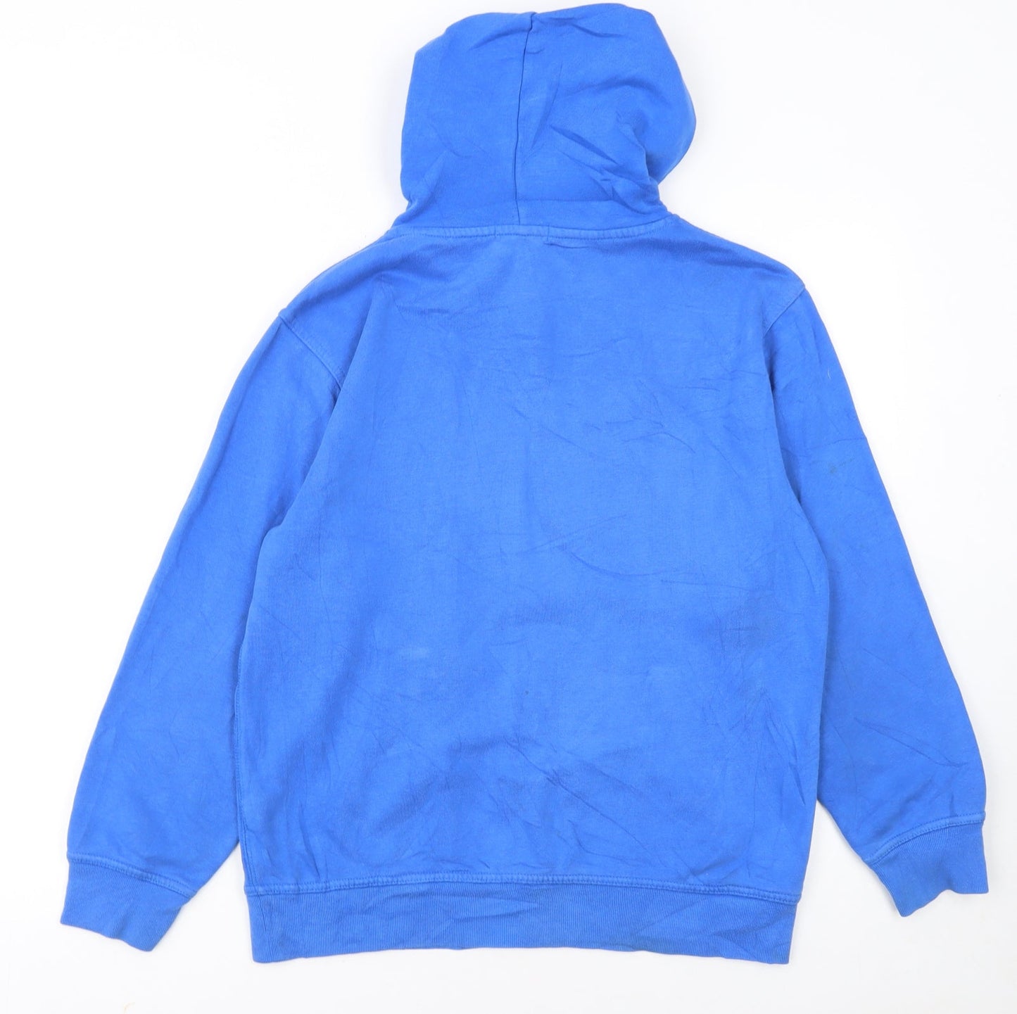 GAP Kids Boys Blue Pullover Hoodie 12 Years Fleece Logo Sweatshirt