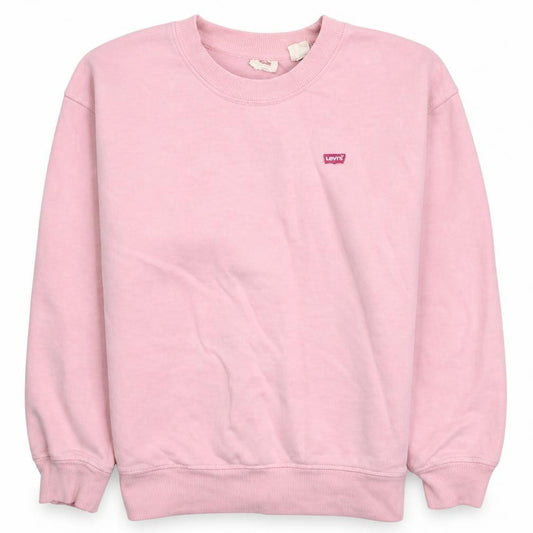 Levi's Women Pink Crew Neck Pullover Sweatshirt XS Cotton Blend