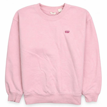 Levi's Women Pink Crew Neck Pullover Sweatshirt XS Cotton Blend