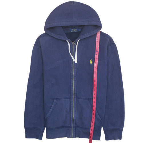 Polo Ralph Lauren Men's Blue Full Zip Hoodie L Cotton Fleece