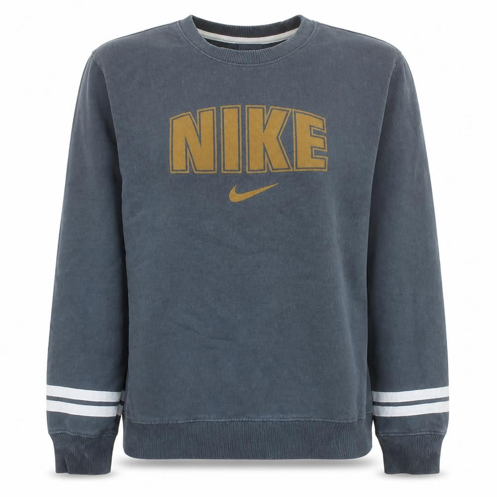 Nike Women’s Grey Cotton Blend Pullover Sweatshirt M Logo
