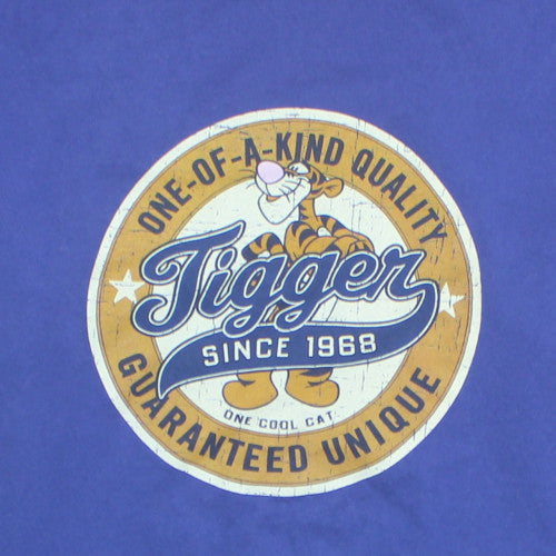 Disney Store Men's Blue Tigger Graphic T-Shirt XL Classic Fit
