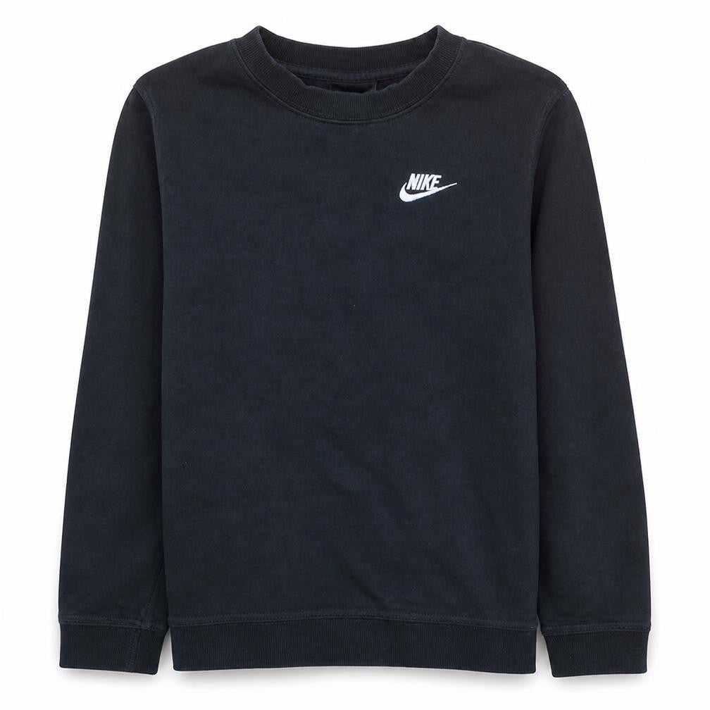 Nike Boys Black XL Pullover Fleece Sweatshirt Crew Neck Logo Jumper